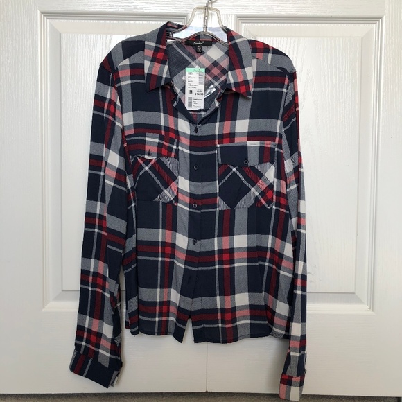 NWT! Plaid Long Sleeve Top - Picture 1 of 1